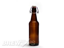 Single - Amber Flip Top Beer Bottle (500ml/16oz Growler)