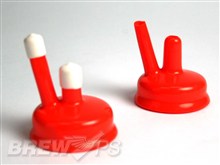 Carboy Cap - 2-Spout - White Tips