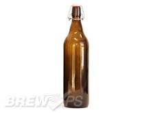 Single - Amber Flip Top Beer Bottle Growler (1L/34oz Growler)