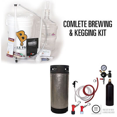 Complete Starter Kit For Homebrewing And Kegging