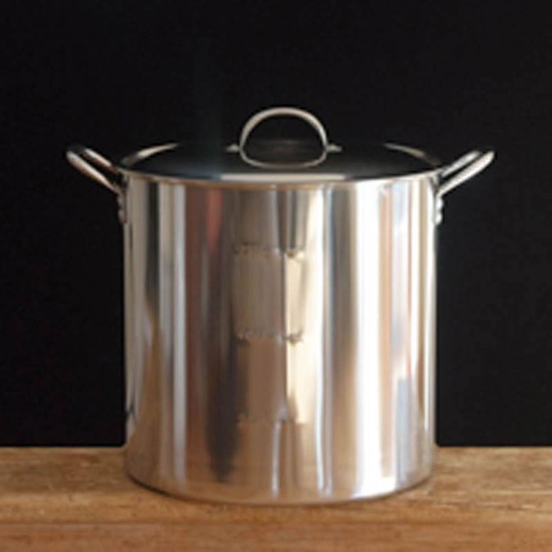 Stainless Steel Brew Kettle Stock Pot with Lid 30 qt for Brewing and  Distilling